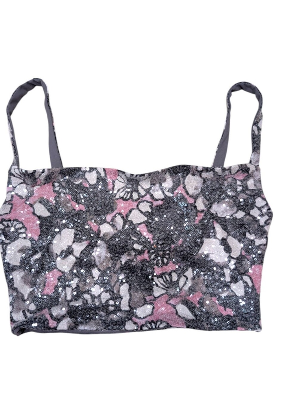 NEW SUSANA MONACO cropped Sequin top Small